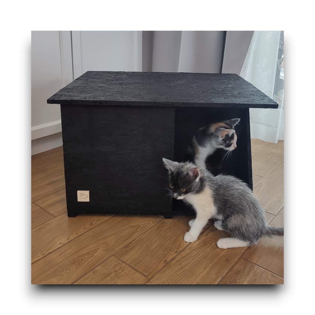 Domek dla kota ZEWNĘTRZNY BLACK - obrazek 9