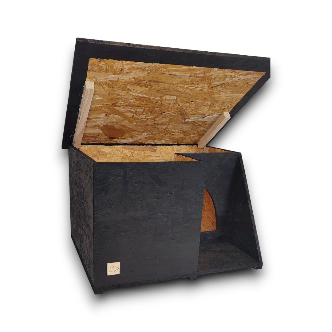 Domek dla kota ZEWNĘTRZNY BLACK - obrazek 5